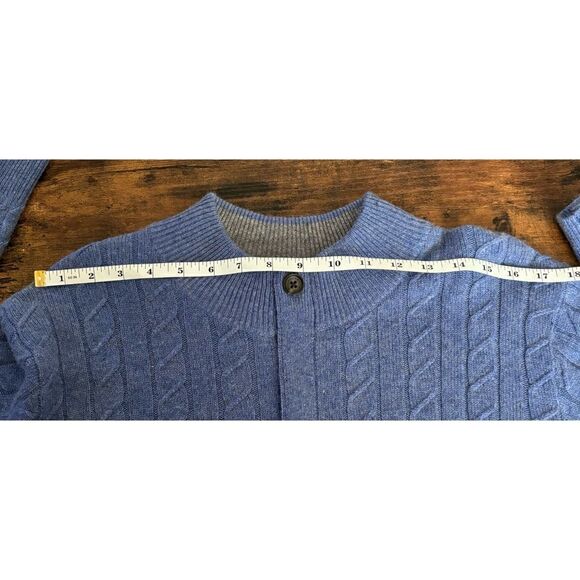Peter Millar  Baby Wool / Cashmere Cable Quarter-Zip Sweater Size XL NWT - Picture 10 of 12